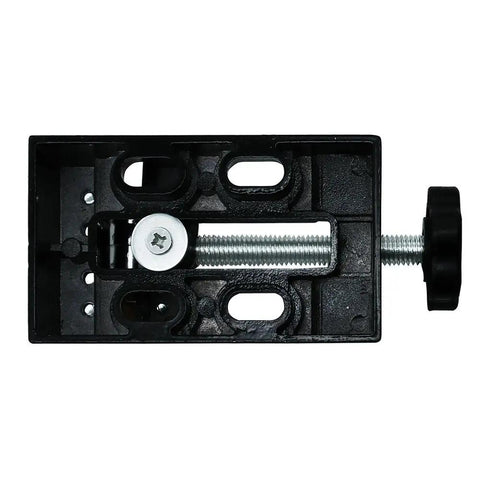 Universal Mini Drill Press Vise Clamp for jewelry DIY projects, top view, aluminum alloy, adjustable clamp 0-2 inches.