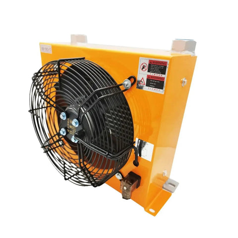 Low Noise Hydraulic Plate Heat Exchanger And Air Cooler With 250 L Per Min Flow, DC12 Air Cooled Hydraulic Station Oil Fan