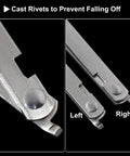Close-up view of Real Deal Heavy Duty Soft Close Lid Support Hinges 2 Pack Stainless Steel Cabinet Brace details.