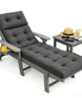 Ultra Comfy All Weather Outdoor Chaise Lounge Cushion Waterproof 74.4 Inch Long by 22 Inch Wide by 4.7 Inch Thick With Ties for Poolside