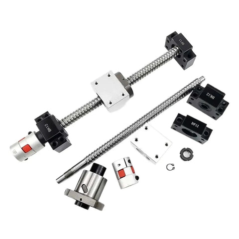 Badass C7 Ball Screw Set SFU3210 500mm Lead Screw Kit with Single Nut BK25 and BF25 supports for CNC machines.