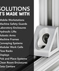 Two Hole Aluminum Inside Corner Gusset L Bracket For 80 To 20 15 Series Extrusion Compatible With T Slot Aluminum Framing, side view