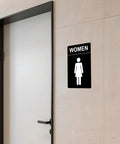 Two Pack Restroom Sign 9 By 6 Inches Unisex Bathroom Sign For Home Or Office Doors And Walls Easy To Install Self Adhering Vinyl