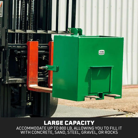 3 Point Green Ballast Box For Cat 1 Tractors 800 Lb Capacity on forklift