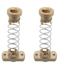 2 Pack Anti Backlash Spring Loaded Nut Elimination Gap Brass Nuts Upgrade Kit For Z Axis On T8 Lead Screw Compatible With Ender 3 S Pro V2 And CR-10 Tornado 3D Printers Delivers Smoother More Precise Printing And Less Wobble