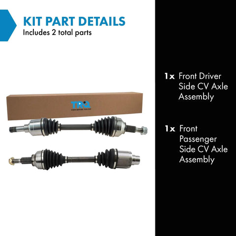 Front Left And Right CV Axle Assembly Set For 11 14 Chrysler 200 2.4L Automatic, 12 14 Dodge Avenger, And 12 19 Journey 2.4L FWD Kit