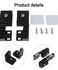 Self Closing Glass Door Hinge For 3 To 5 Mm Frameless Panels No Drill Installation Clamp Zinc Alloy Black Finish with accessories