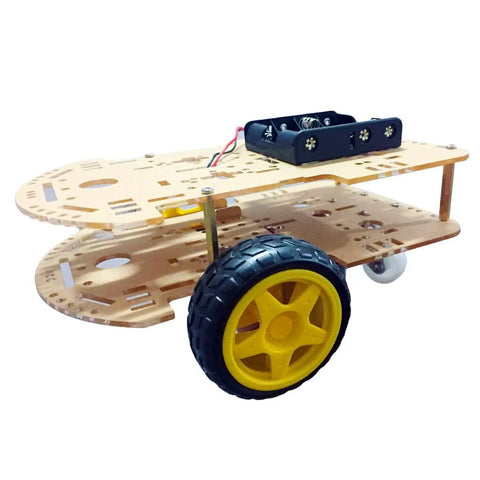2WD Robot Car Chassis Kit With Universal Wheels For Arduino UNO R3 And Raspberry Pi Double Board DIY Starter System