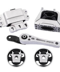 Rock Solid Five Piece Engine And Transmission Mount Replacement Kit Hella Durable Heavy Duty Rubber Steel Construction for Volkswagen Jetta Golf.