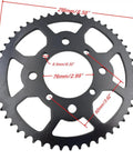 53 Tooth Rear Chain Sprocket With 76Mm Center Bore For 420 Chain measuring dimensions for fitment across pit bikes.