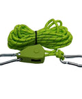 Reflective Green Rope Ratchet Tie Downs Four Pack With Metal Hooks And Pulley Tightener for Kayaks Camping Tents And Awnings