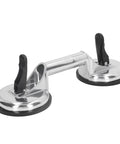 Heavy Duty 80KG Suction Glass Plate Lifter With Single Hand Operation For Moving Mirrors Tiles And Glass Slabs Using Solid Aluminum Alloy Build, close-up view.