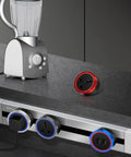Straight Up Sleek Concealed Power Track With Four Universal Plugs For Kitchen Walls And Tabletops Sandblasted Aluminum Build with blender.