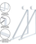 Totally Legit Closet Rod And Shelf Brackets Size 11 By 9.5 Inch Steel showing durable white finish and accurate 90-degree bending.
