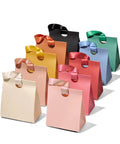 Colorful Gift Bags With Satin Ribbon Handles Set Of 10, assorted colors, each 5.91x3.54x7.28 inches, perfect for kids parties and showers