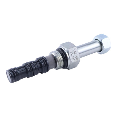 Side view of JEENDA 2-Way Lowering Dump Valve with metal body and black ribbed actuator