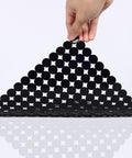 Close-up of 2 Pack Kitchen Sink Mat Set For Stainless Steel And Ceramic Sinks, Eco Friendly PVC Bottom Protector, Adjustable Quick Drain, Dots Design