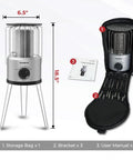 8,500 BTU Portable Propane Heater For Outdoors With Tilt Switch And Two Speed Heating, Lightweight 4.2 Lb With Carry Bag shown