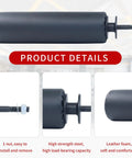 Single Leg Squat Roller For Power Rack And Squat Rack Attachments, Nordic Hamstring Curl Tool, black foam with steel bolt