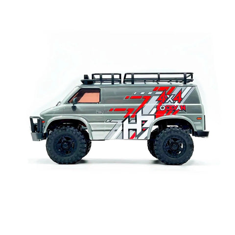 Side view of RockVan RC Crawler One Eighteenth Scale With Two Speed Transmission And All Metal Gears Ready To Run Evolved EVO Platform