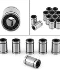 Linear Bearings Set 8x15x24mm Double Sealed For Rock Solid Motion In 3D Printers And CNC Routers 12 Piece Pack 8mm Inner Diameter Ball Bearings Protect Dust And Debris, stainless steel