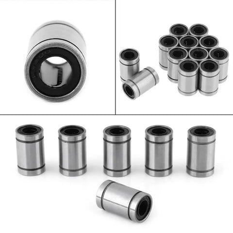 Linear Bearings Set 8x15x24mm Double Sealed For Rock Solid Motion In 3D Printers And CNC Routers 12 Piece Pack 8mm Inner Diameter Ball Bearings Protect Dust And Debris, stainless steel
