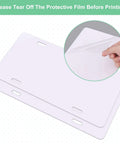 10 Pack Sublimation License Plate Blanks White Aluminum Front Plates For DIY Custom Design Heat Transfer Compatible