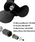 Prop Hub Kit for Mercruiser Alpha One and Bravo One Drives Replacement 835257Q1 835257K1 with components and propeller