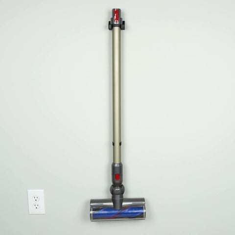 Wall Mount Holder For Cordless Stick Vacuum Tubes V15 V11 V10 V8 V7 Absolute Outsize showing vacuum secured on a wall