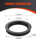 Sweet Four Piece Hub Centric Rings Convert 60MM Hub To 75MM Wheel Bore With Tough ABS Plastic, 3.15inch diameter.