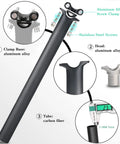 Ultralight 27.2/31.6 Carbon Seatpost For Mountain Road MTB And BMX Bikes, Full 3K T800 Carbon Fiber, 350mm Length, About 220g, Zero Setback, Lightweight Bike Seat Tube with aluminum alloy screw clamp, carbon fiber tube, and stainless steel screws.