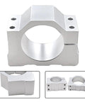 Heavy Duty Alloy Spindle Motor Bracket Clamp Sandblasted Fixing Base For CNC Router, 40-80mm motor compatibility, aluminum.