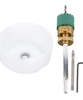 Heavy Duty Alloy Steel Hole Saw Kit With Integrated Dust Bowl Arbor For Drilling Clean Deep Holes In Solid Wood Plywood And Lumber Projects Perfectly Sized At 125mm Or 1.57 Inches For Serious DIYers And Pros Who Need A Reliable Cut Every Single Time. 125mm dust bowl arbor set with hex shank, drill bits, and hex key