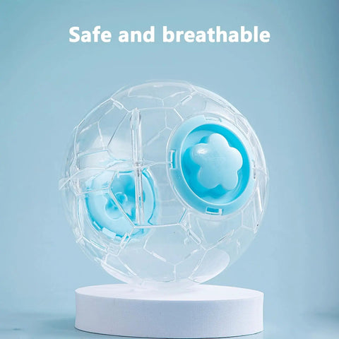 Dwarf Hamster Ball 5.1 Inch With Football Design Durable Running Ball For Tiny Pets Secure Metal Screws Safe Sturdy Play Toy