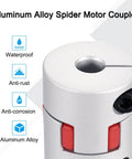 Aluminum Shaft Coupling 16mm to 18mm Flexible Spider Coupler, 50mm Long 40mm Dia, Jaw Style Shaft Joint for 3D Printers CNC Routers Milling Machines, Encoder DIY Projects, Built To Last Gear aluminum alloy coupler close-up