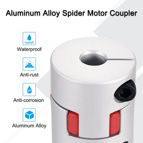 Aluminum Shaft Coupling 16mm to 18mm Flexible Spider Coupler, 50mm Long 40mm Dia, Jaw Style Shaft Joint for 3D Printers CNC Routers Milling Machines, Encoder DIY Projects, Built To Last Gear aluminum alloy coupler close-up