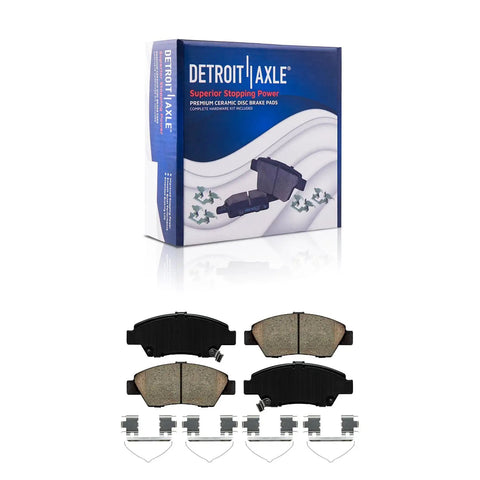 4 Lug Front Brake Kit For Honda Fit 2009 2010 2011 2012 2013 2014 Includes 10.32 Inch Rotors And Ceramic Brake Pads With Hardware