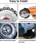 Installation steps of Heavy Duty 4 Inch Stump Grinder Disk For 4 Inch Or 4-1/2 Inch Angle Grinder With 5/8 Inch Arbor