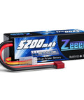 Beefy 3S 5200mAh 11.1V 80C RC Lipo Battery with durable hard case and T connector for RC models