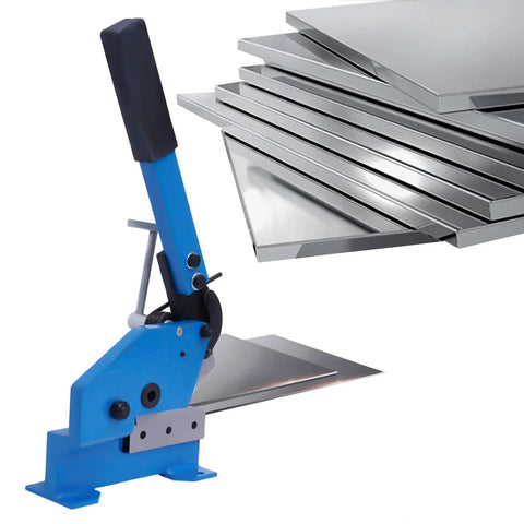 Heavy Duty Hand Lever Shear Built Tough Carbon Steel Manual Metal Cutting Guillotine Cuts Plate Flat Steel Up To Quarter Inch Thick Like Butter No Hassle Operation For Garage Shop Use