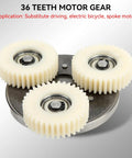 Electric Bike Clutch Gear Kit For Bafang 500W To 750W Motors With 36T nylon planetary gears displayed on solid metal base