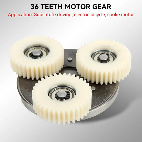 Electric Bike Clutch Gear Kit For Bafang 500W To 750W Motors With 36T nylon planetary gears displayed on solid metal base