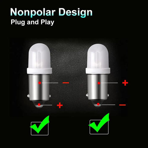 Bayonet LED Bulbs BA9S 6V 6.3V Non Polar DC AC For Pinball Machines And Vintage Electronics Warm White Light Pack Of 15 display