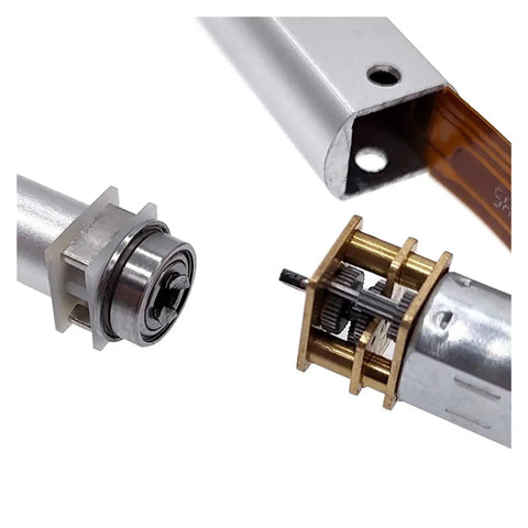 Close-up of Heavy Duty Electric Linear Actuator components, showcasing motor and linear rail for DIY builds and smart furniture tweaks.