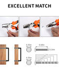 Installation guide for 10 Pack 3 Inch Cabinet Handles Brushed Satin Nickel Zinc Alloy Pulls showing dimensions and tools used.