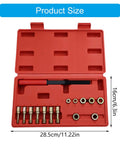 Ultimate 15 Piece Thread Repair Kit With Taps And Dies Plus Double Ended File To Fix Stripped Bolts On Steel And Aluminum Without Breaking The Bank At Home Or In The Shop, red case 28.5cm x 16cm