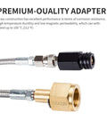 Premium brass CO2 Tank Direct Adapter With 60 Inch Stainless Steel Hose CGA320 To TR21-4 For Carbonated Water Soda Makers