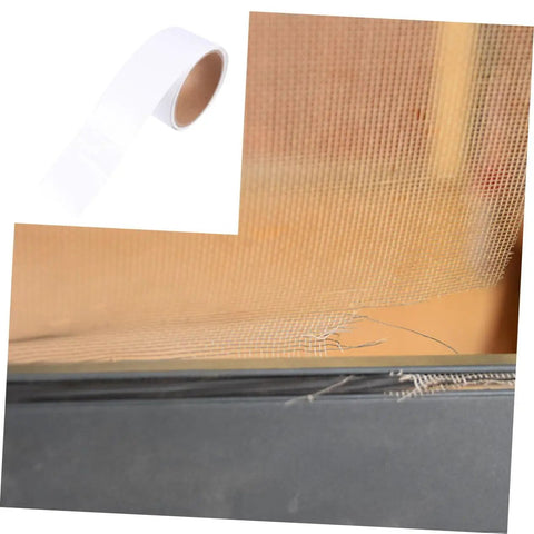 Heavy Duty Window Screen Repair Tape For Quick Fixes No Fuss Weatherproof Mesh Mending Tape For Indoor Outdoor Use Cold And Heat Resistant Waterproof Seal 1 Roll White