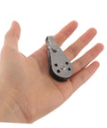 Heavy Duty Stainless Steel Sailing Pulley Blocks 4 Pack For Rope And Cable Systems Marine Kayak Anchor Pulley Replacement Wheels shown in hand