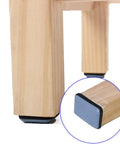 24 Piece Self-Adhesive Teflon Furniture Sliders Set That Make Moving Furniture A Breeze, Rectangle 35x25mm Glide Pads installed on chair legs